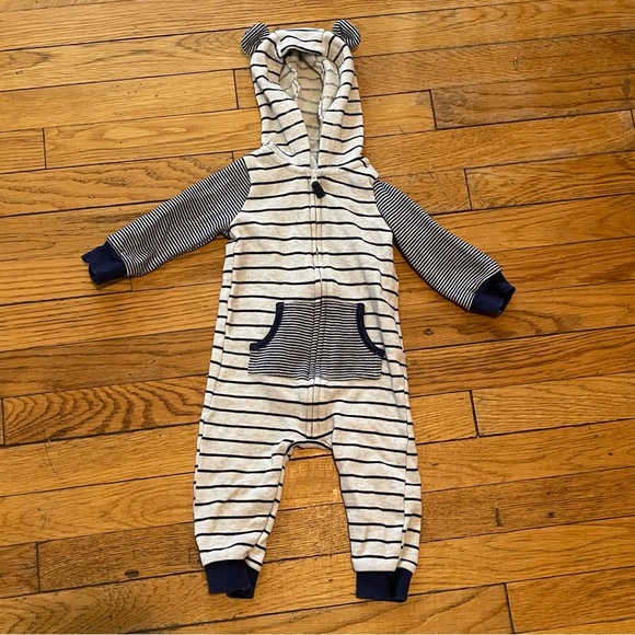 Carter's Blue and Cream Bodysuit One Piece - Picture 2 of 6